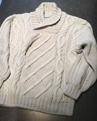 Maglione in lana realizzato a mano, nuovo