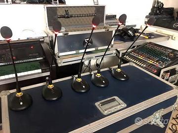 Set microfoni  convegnistica  ciabatta audio
