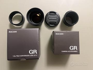 Ricoh Tele converter GT-2 + GA-2 + anello Haoge