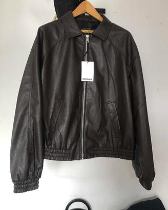 Giacca pelle Bershka marrone
