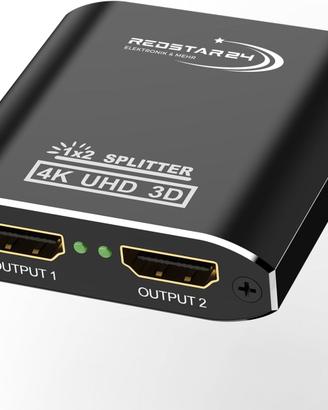 Splitter 4K@60Hz 1 In 2 Out Ripartitore HDMI