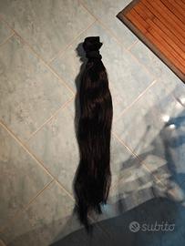 capelli per extension veri castano scuro