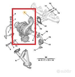 TURBINA CITROEN C3 C4 C5 PEUGEOT 207 208 0375P8