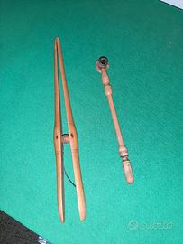 Fermacarte e Pipa in legno