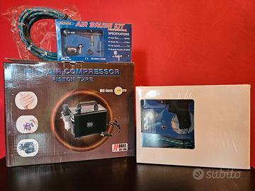 Kit Aerografo per modellismo con compressore