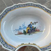 Antico piatto da barba ceramica Never