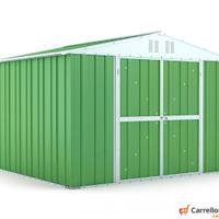 Box capanno giardino Acciaio 327x269 verde chiaro
