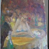 Donna ebbra dipinto impressionista di D'Aniello