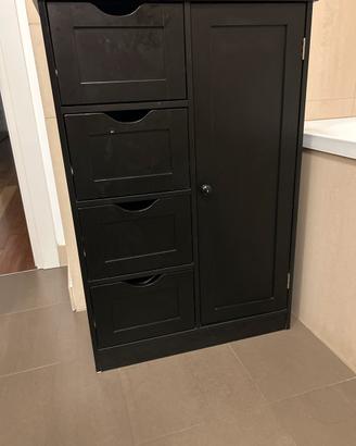 Mobiletto nero bagno