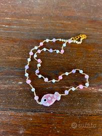 Collana artigianale - Rosa Marina