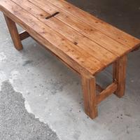 panca e sgabello in legno massello