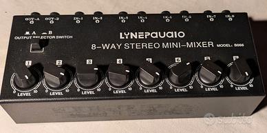B066 Mini 8-Way Stereo Audio Mixer Passive
