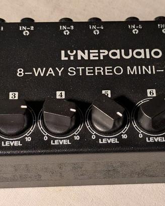 B066 Mini 8-Way Stereo Audio Mixer Passive