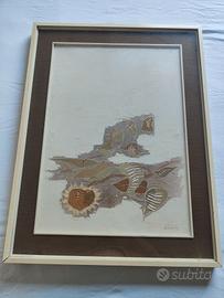 Quadro Vintage anni 70 girasole