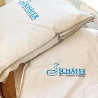 n. 2 piumini letto in piuma d'oca per neonati