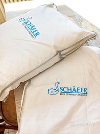 n. 2 piumini letto in piuma d'oca per neonati