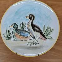 Piatto decorativo vintage maiolica fiorentina