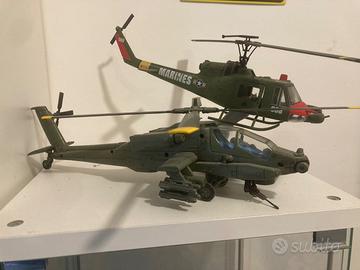 Elicottero Apache Ah64+Huey Hog scala 1/32 plastic