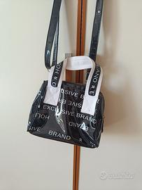 Hollywood Milano Borsa Vernice Nera Vintage tracol