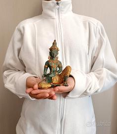 Grande statua orientale bronzo massiccio pesante