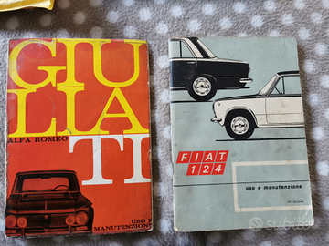 Manuali Auto anni 60 70 originali ottimi