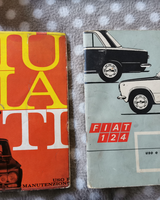 Manuali Auto anni 60 70 originali ottimi