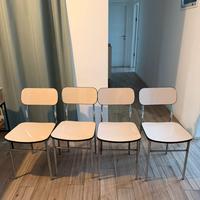 4 sedie vintage anni 70 metallo e formica