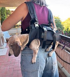 Trasportino/zaino cane con tracolla
