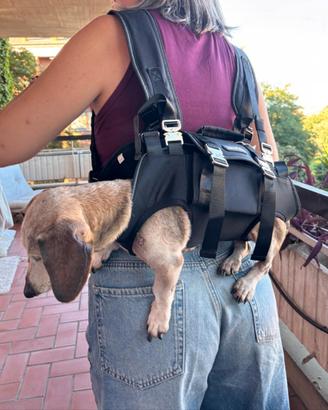 Trasportino/zaino cane con tracolla
