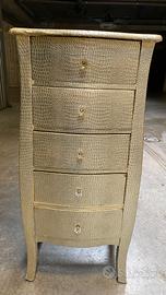 Cassettiera 4 cassetti oro vintage