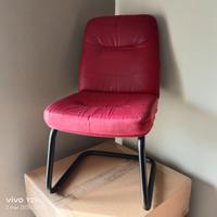 Sedia da ufficio attesa design a slitta Bordeaux