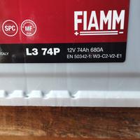 nuova batteria FIAMM L3 74P 12V 74Ah 