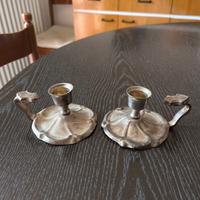 Coppia di candelabri in argento