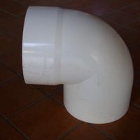 CURVA PVC A 90 GRADI BIANCA