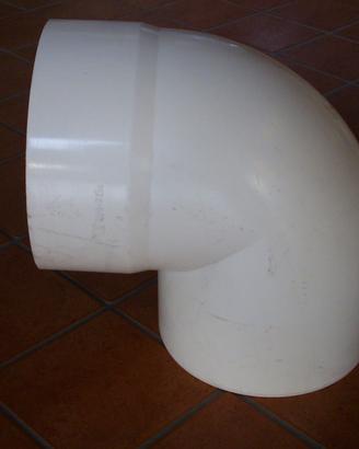 CURVA PVC A 90 GRADI BIANCA