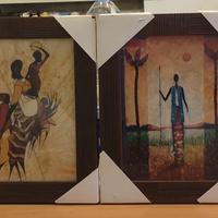 Quadro Etnico Africa con Cornice 30x24 Stampa