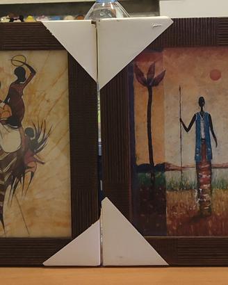 Quadro Etnico Africa con Cornice 30x24 Stampa