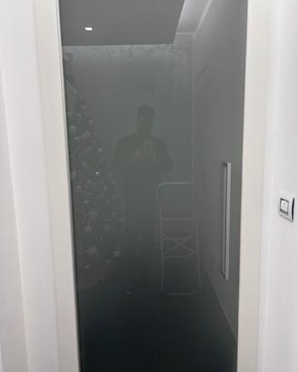 porta in vetro satinata ferrero legno