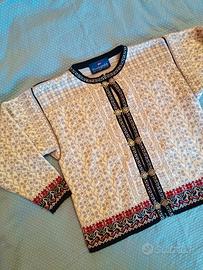 NORDSTRIKK cardigan norvegese donna pura lana S M