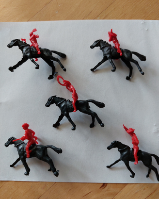 Indiani e cowboy a cavallo anni 60'-70'