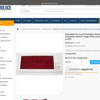 Pannello antincendio luminoso sonoro targa