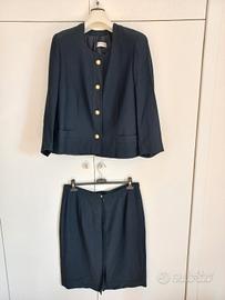 Tailleur giacca e gonna blu notte