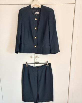 Tailleur giacca e gonna blu notte