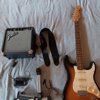 Chitarra elettrica con accessori