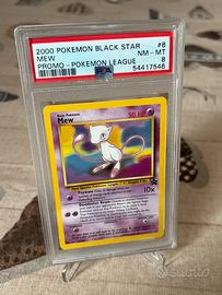 Mew Black Star Promo Pokemon League PSA 8 Inglese