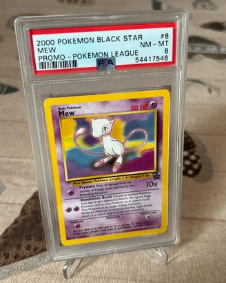 Mew Black Star Promo Pokemon League PSA 8 Inglese