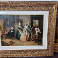 Quadro Damiani Olio su tavola 30x40 Salotto Parigi