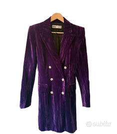 Giacca/Blazer/Vestito Zara Velluto Viola M