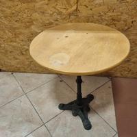 Tavolino da Bistrot Vintage  Base in Ghisa e Piano