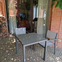 tavolo per giardino in vetro 70x70